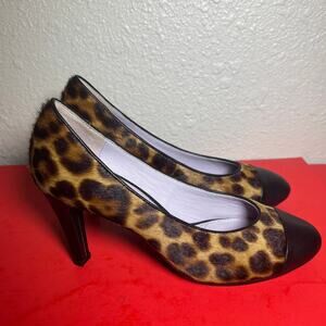 Johnston & Murphy Women's Calf Hair Leopard Print Pumps 7.5 M 78-30514 NWOT